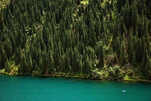 “Kuzey Tanrı Dağlarının İncisi” olarak ün salan Kolsay Gölü, doyumsuz manzarası ve masmavi suyu ile herkesi kendine hayran bırakıyor.