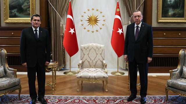 cumhurbaskani-erdogan-turkmenistan-disisleri-bakani-meredovu-kabul-etti
