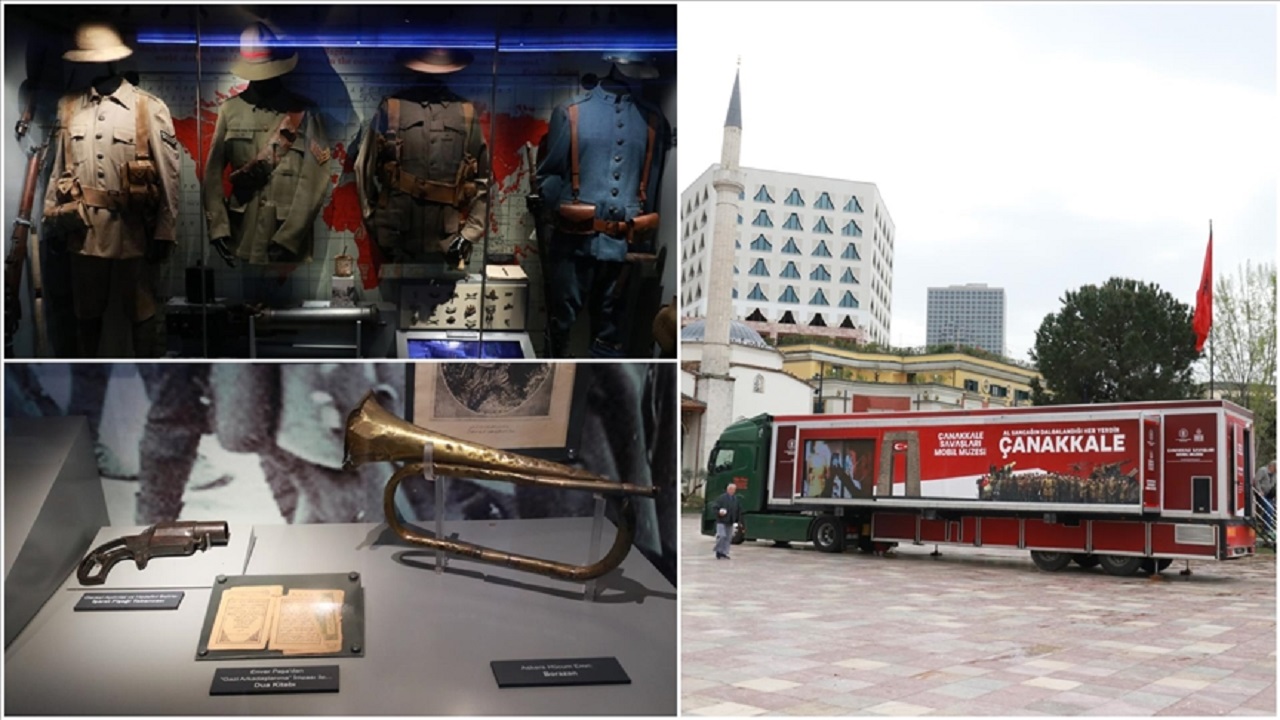 canakkale-savaslari-mobil-muzesi-tiranda-ziyarete-acildi