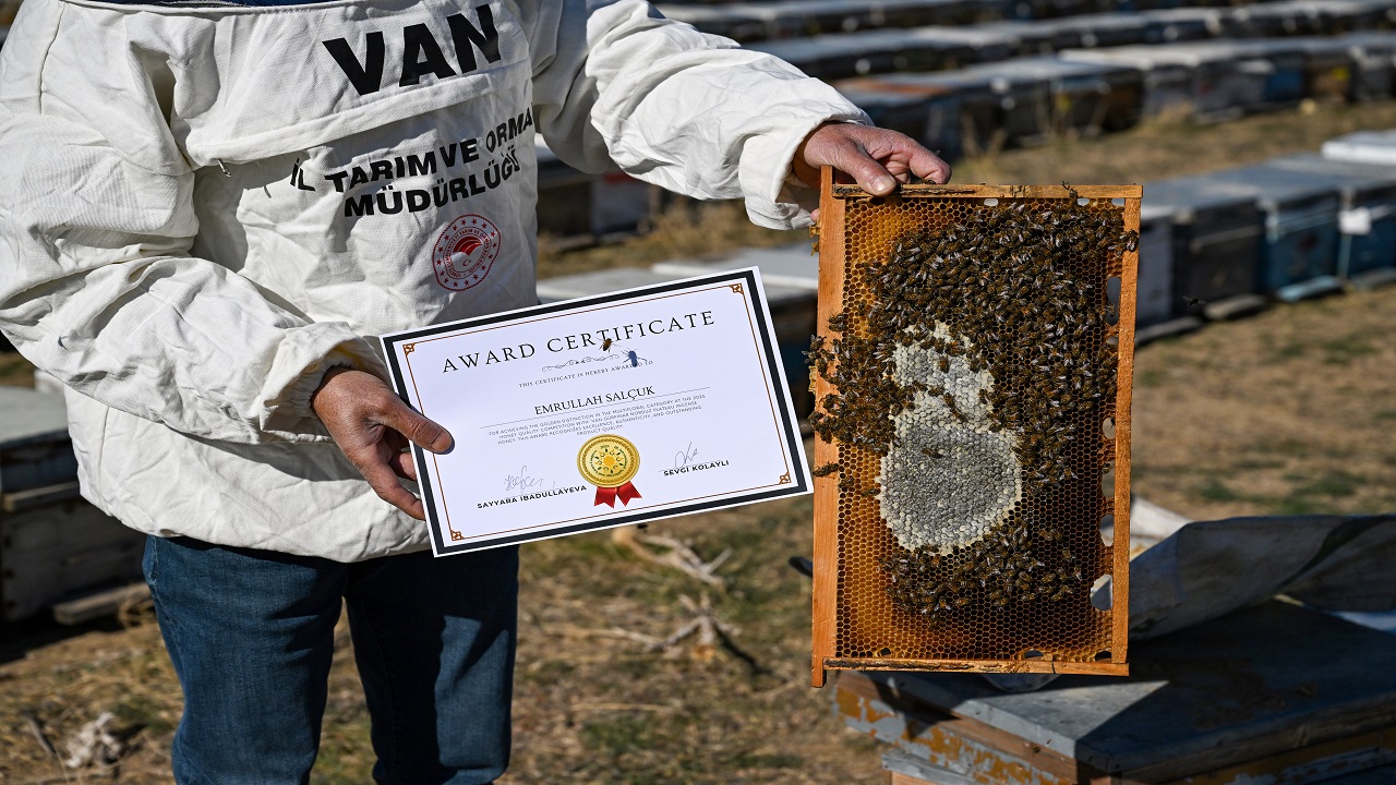 vanda-uretilen-bal-azerbaycanda-altin-bal-odulune-layik-goruldu