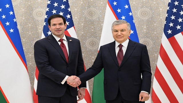 ozbekistan-cumhurbaskani-sevket-mirziyoyev-abd-disisleri-bakani-marco-rubioyu